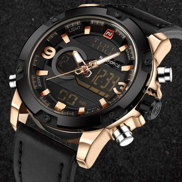 High-Quality Leather Strap Function Watch