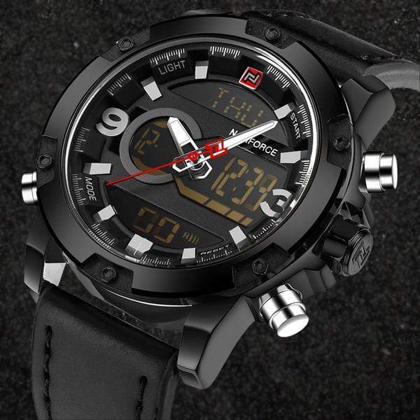 High-Quality Leather Strap Function Watch