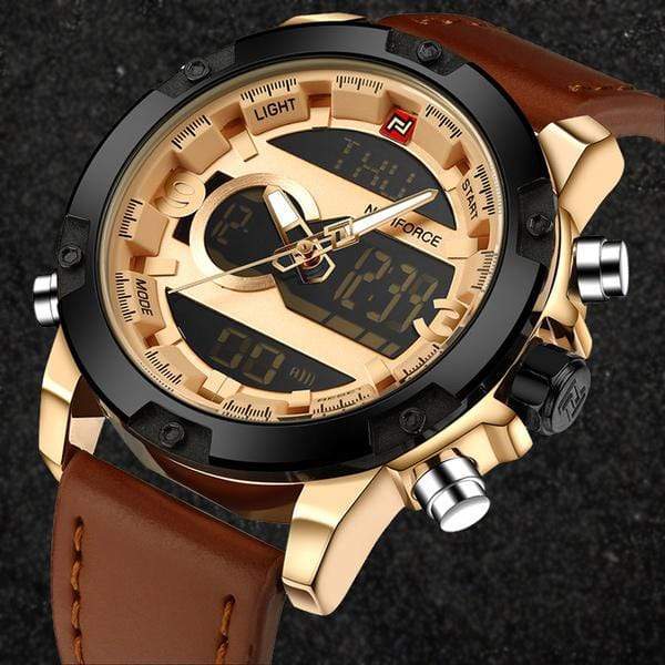 High-Quality Leather Strap Function Watch